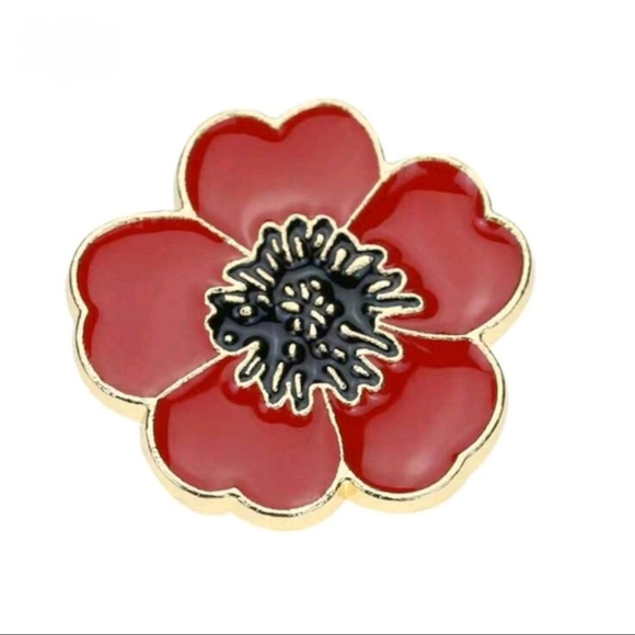 Poppy Pin / Remembrance Day Brooch 💮 - Picture 5 of 6